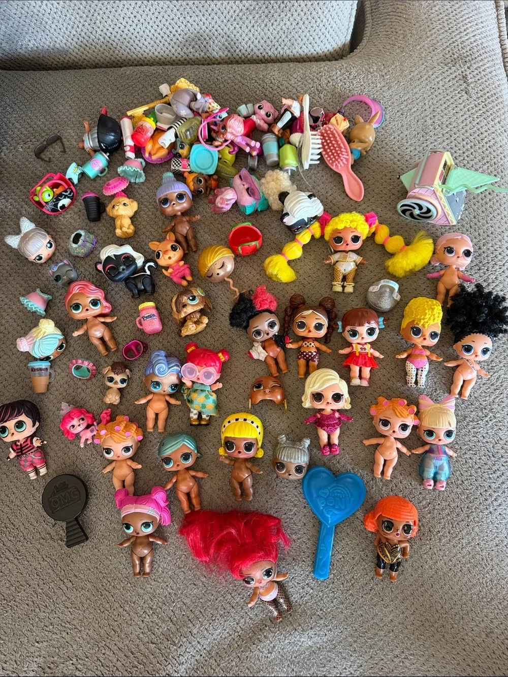 L.O.L. Surprise! Dolls Bundle with Pink, Yellow, Blue and Red Accents